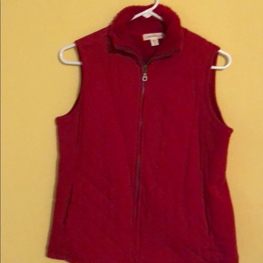 Coldwater Creek red quiet vest